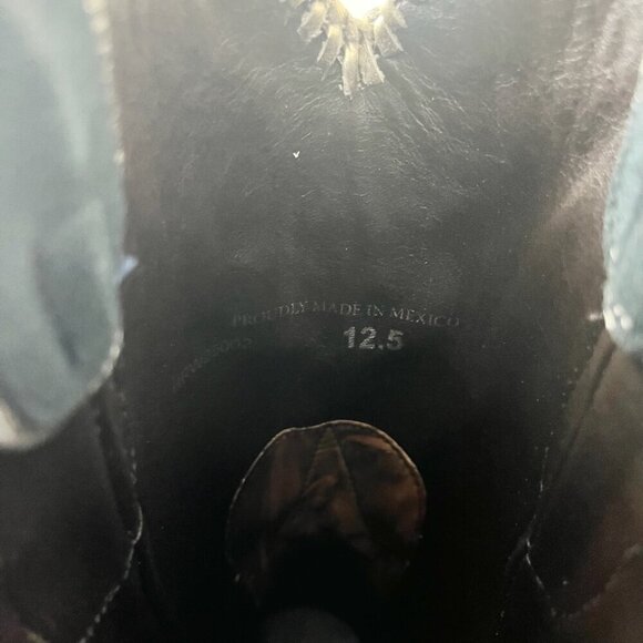 Lane RODEO HOUSTON Mens Cowboy Boots Size 12.5B Brown Leather Western Blunt Toe - Picture 12 of 14